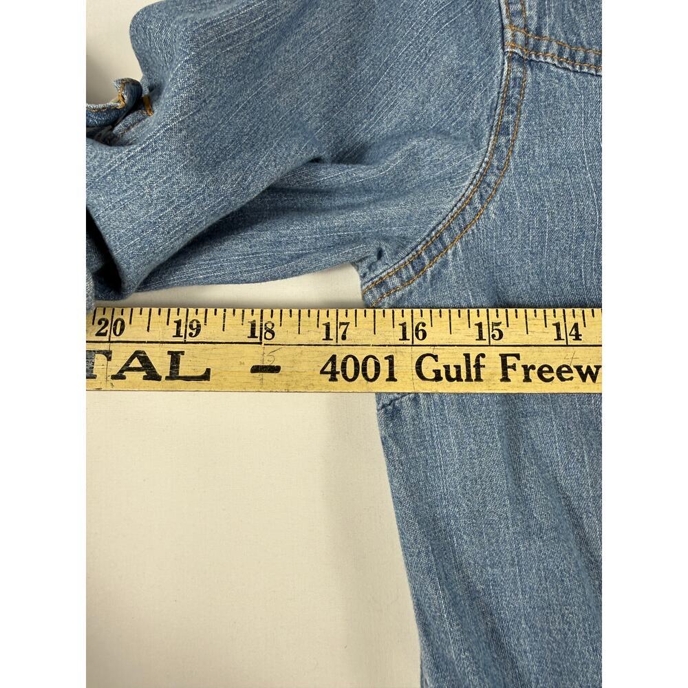 Levi's women's denim chambray sz M western snap button-down shirt dress. - Picture 9 of 10
